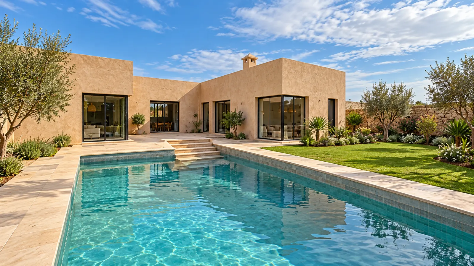 Villa — Charmante villa avec piscine sur terrain de 1 000 m² à 8 km d’Essaouira – secteur Ghazoua